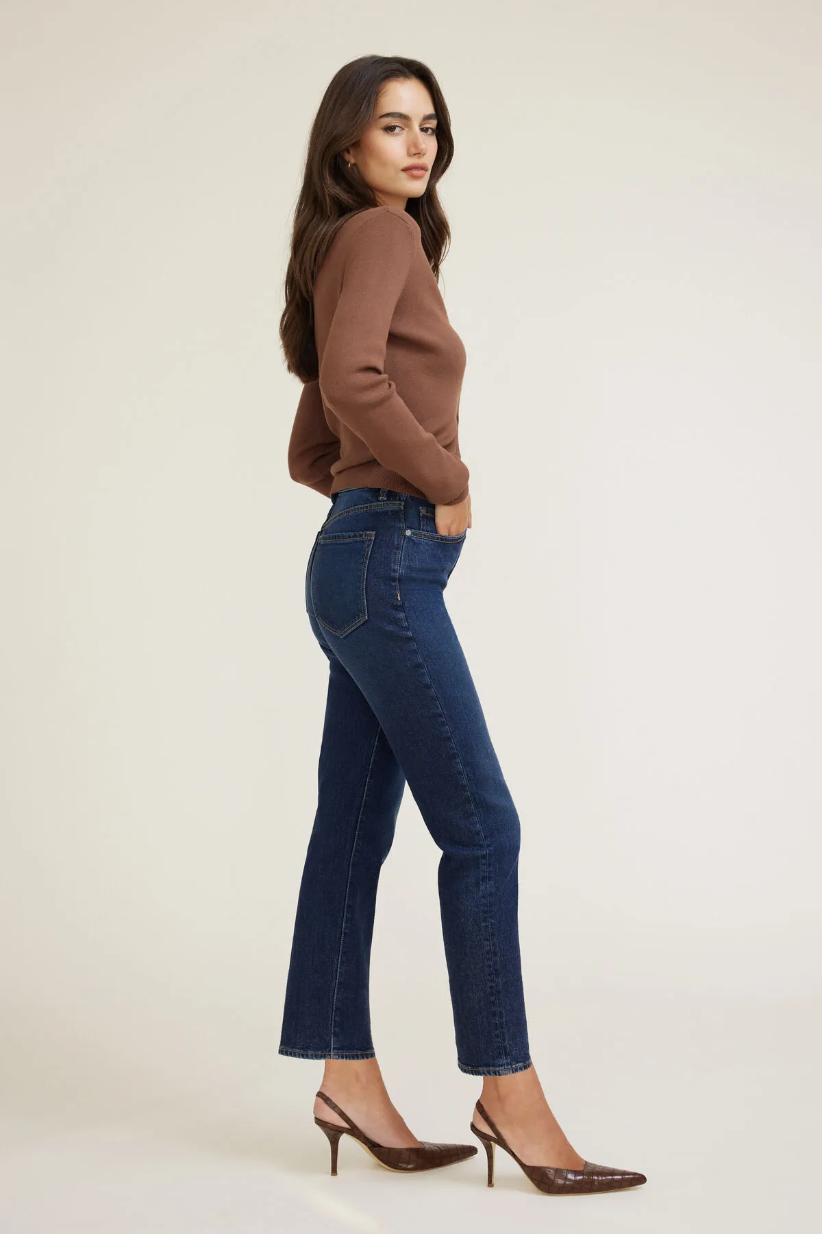 Frenchie Stretch High Rise Slim Leg Jeans sold by Dynamite product image thumbnail 5