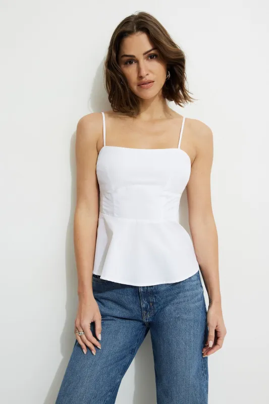 Peplum Poplin Cami Top sold by Dynamite