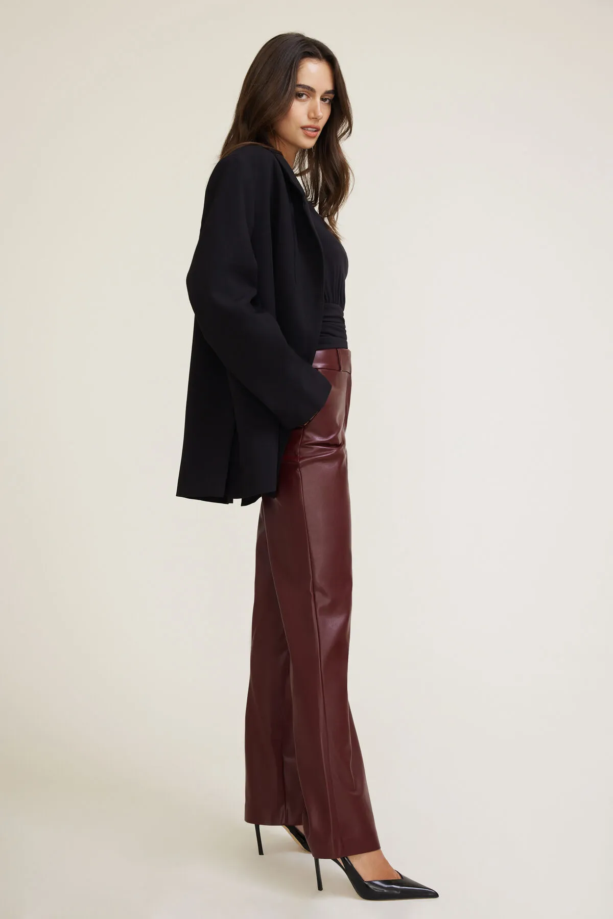 Camelia Straight Leg Faux Leather Pants sold by Dynamite product image thumbnail 5