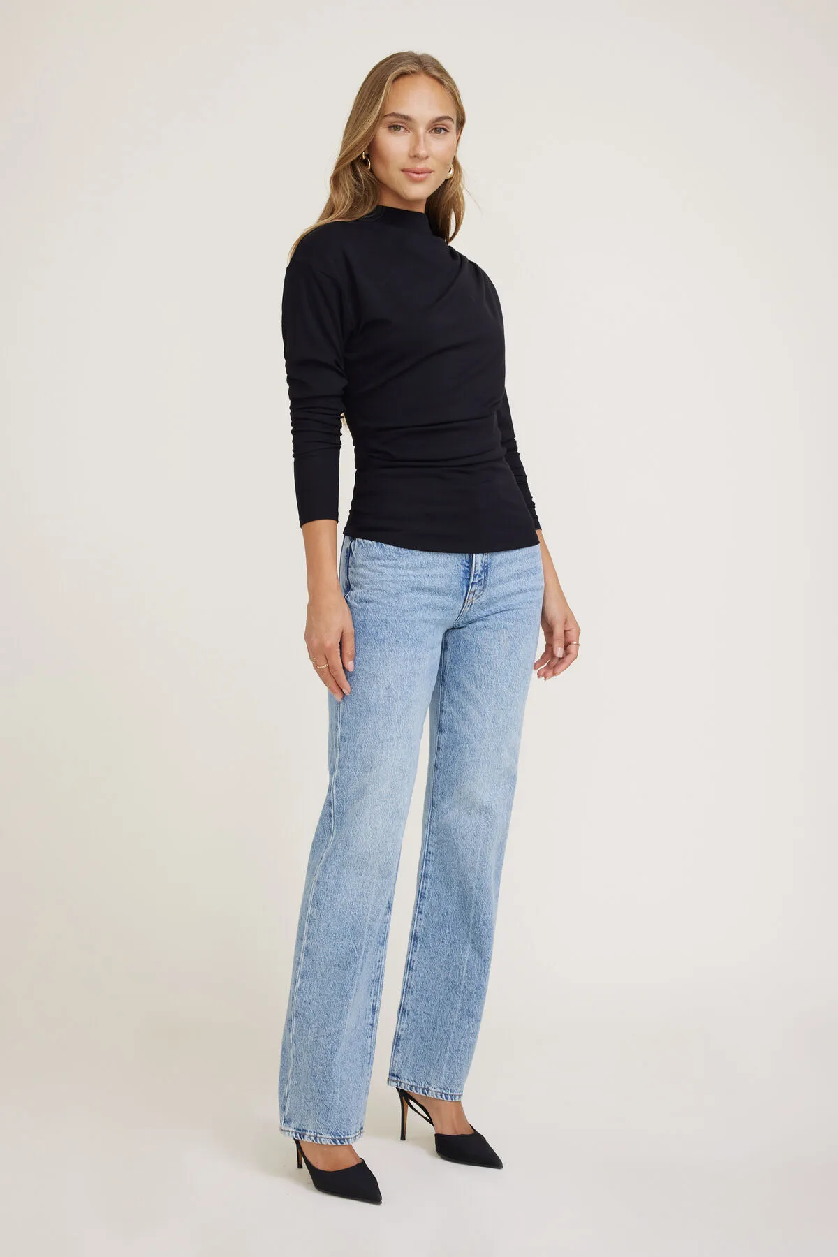 Draped Long Sleeve Top sold by Dynamite product image thumbnail 3