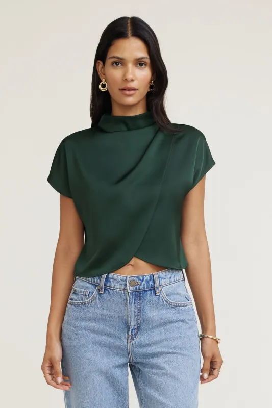Layered Satin Blouse sold by Dynamite