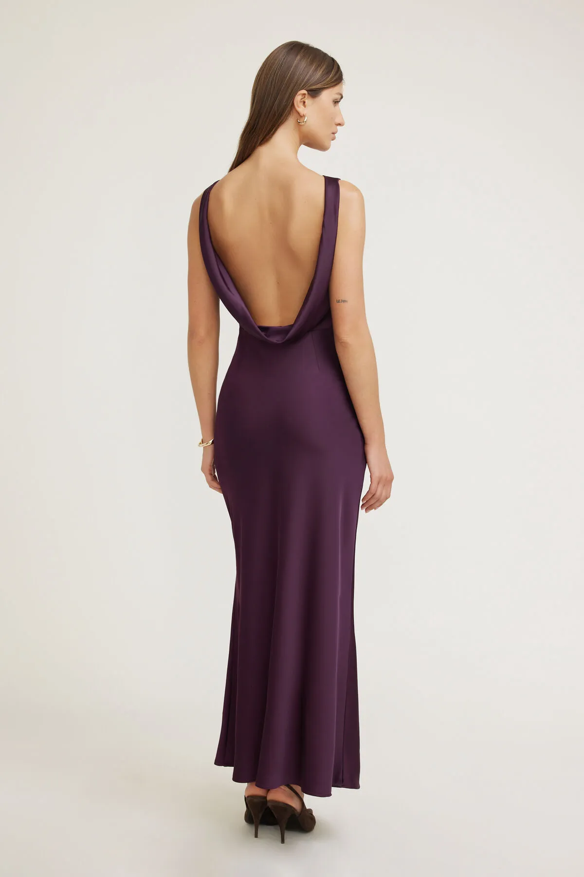 Nora Satin Maxi Slip Dress sold by Dynamite product image thumbnail 2