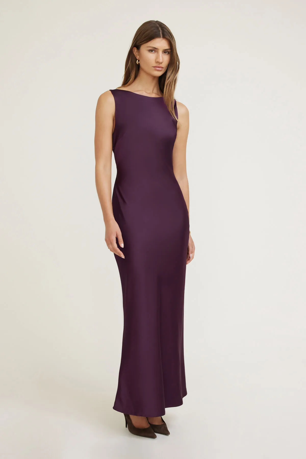 Nora Satin Maxi Slip Dress sold by Dynamite product image thumbnail 3
