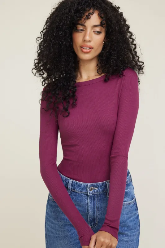 Nola Ribbed Long Sleeve T Shirt sold by Dynamite