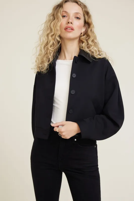 Cropped Collared Jacket sold by Dynamite