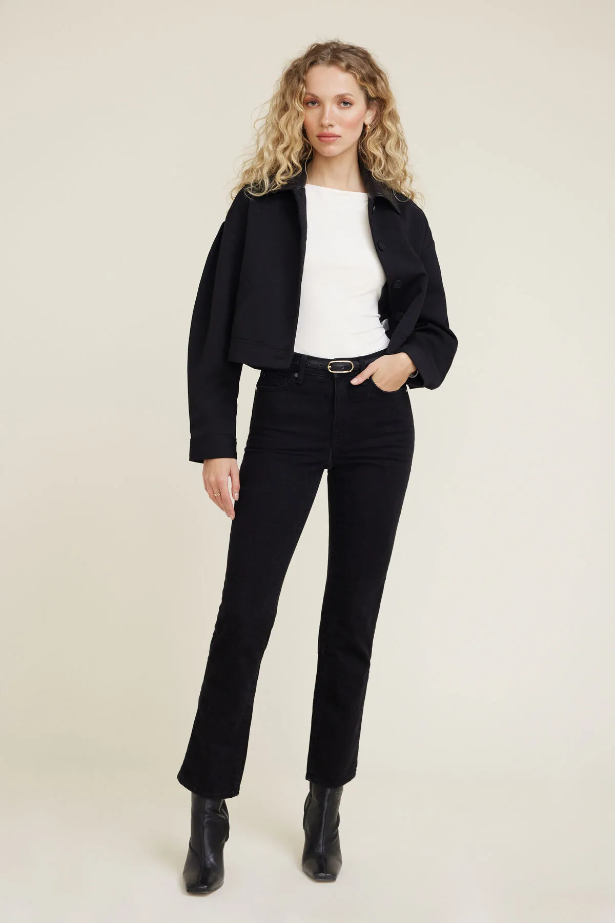 Cropped Collared Jacket sold by Dynamite product image thumbnail 2