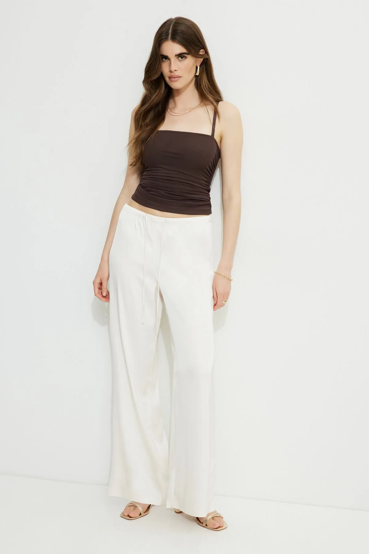 Leo Wide Leg Satin Pants sold by Dynamite