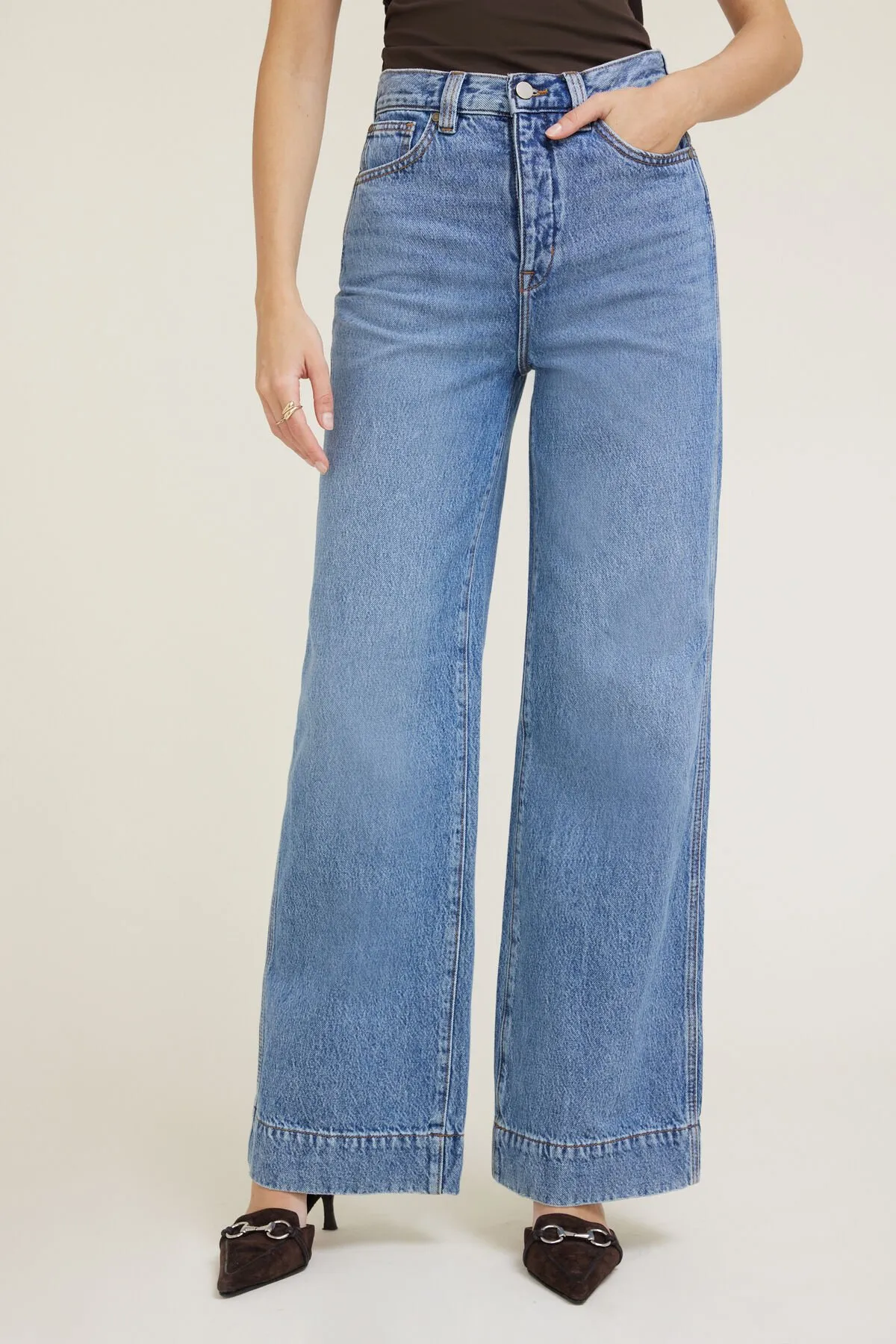 Lennon Ultra High Rise Wide Leg Column Jeans sold by Dynamite product image thumbnail 2