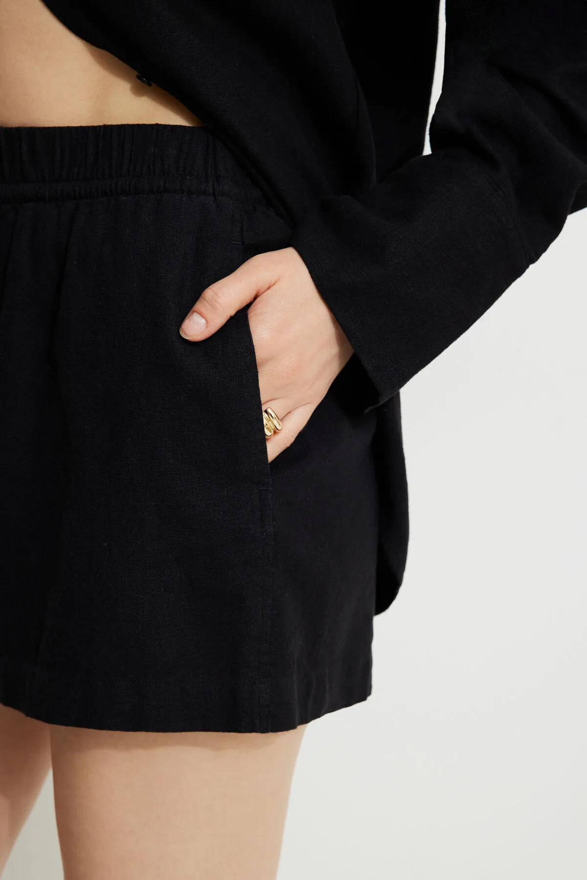 Pull On Linen Shorts sold by Dynamite product image thumbnail 3