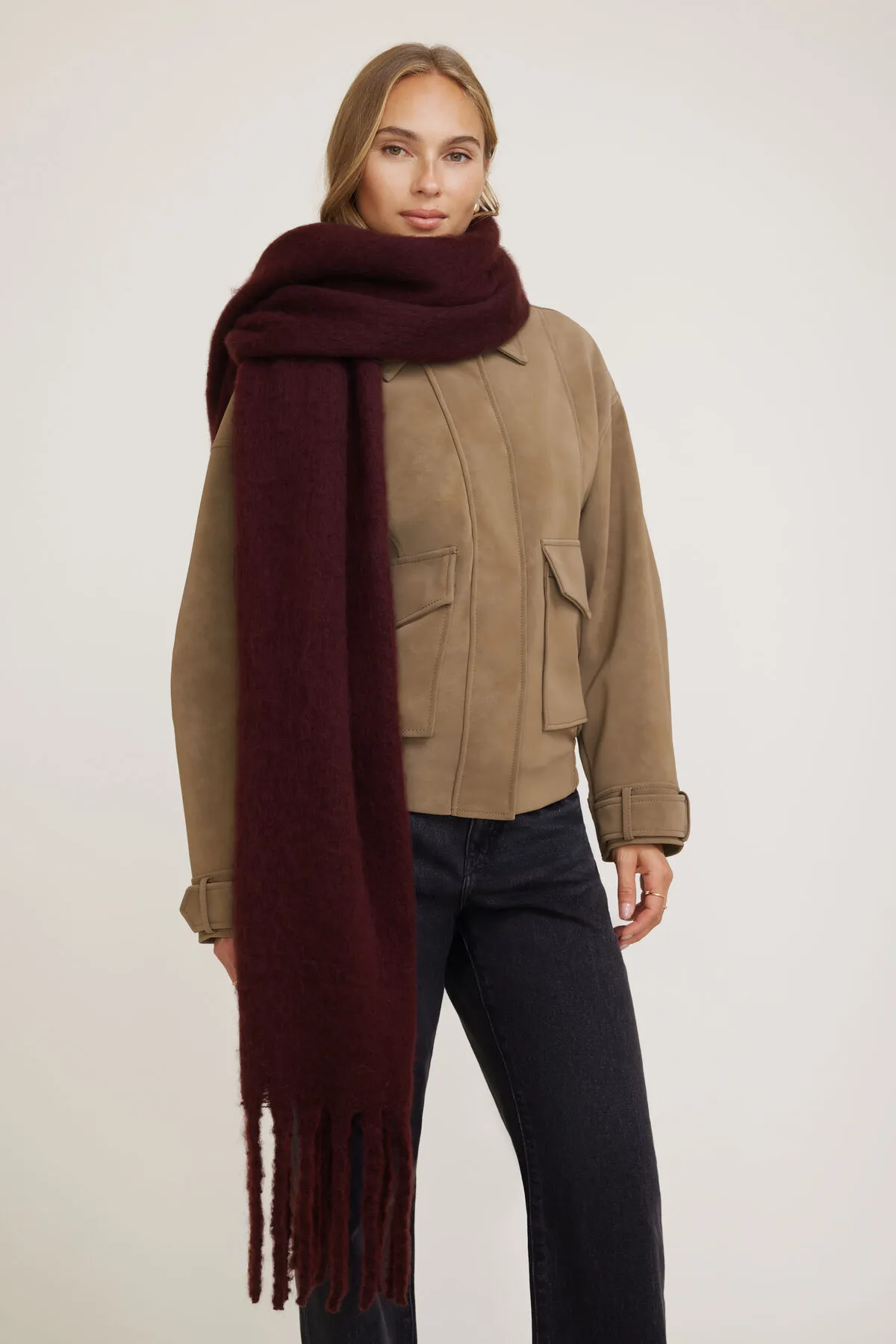 Oversized Fringed Scarf sold by Dynamite product image thumbnail 2