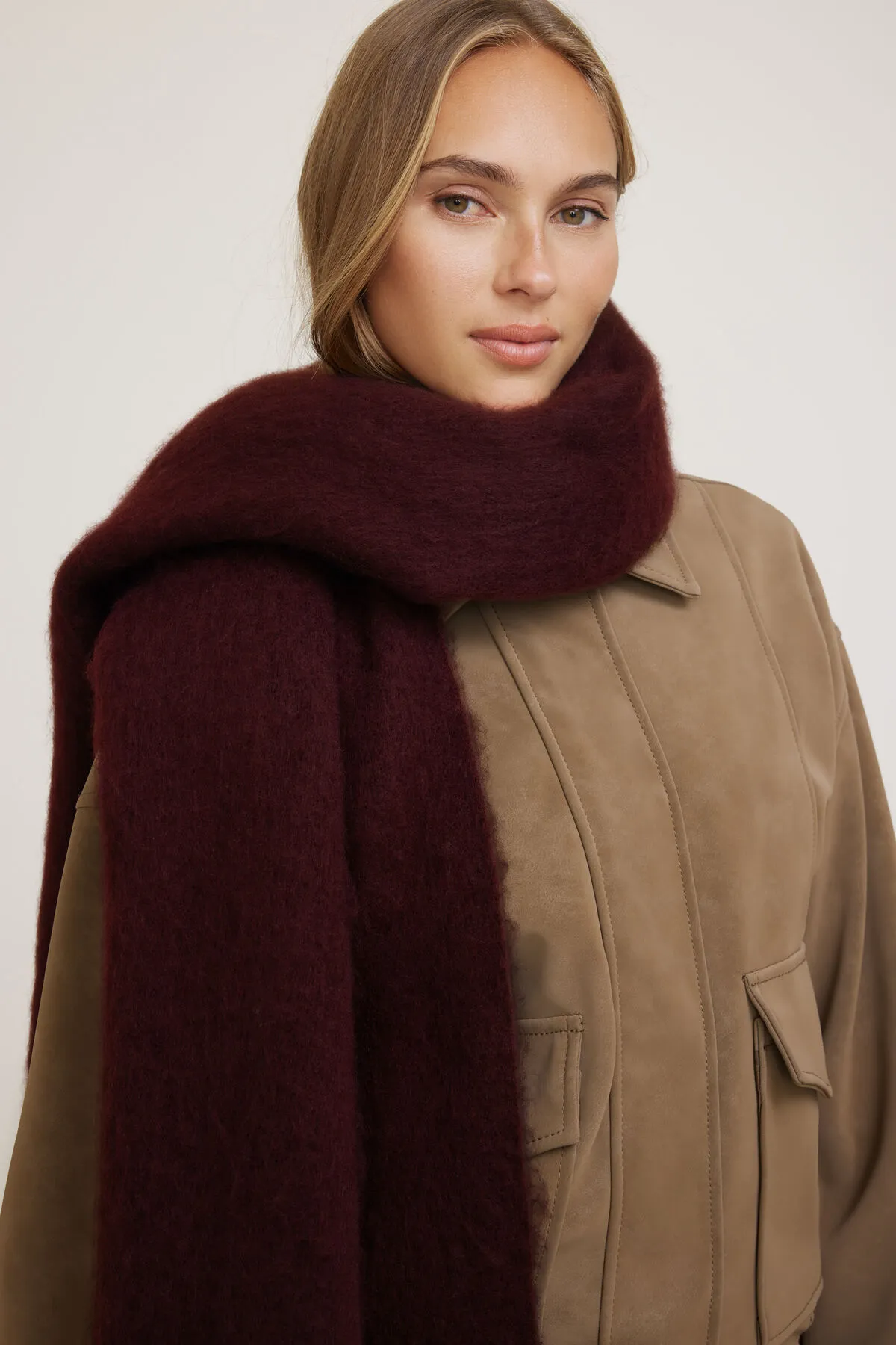 Oversized Fringed Scarf sold by Dynamite product image thumbnail 4