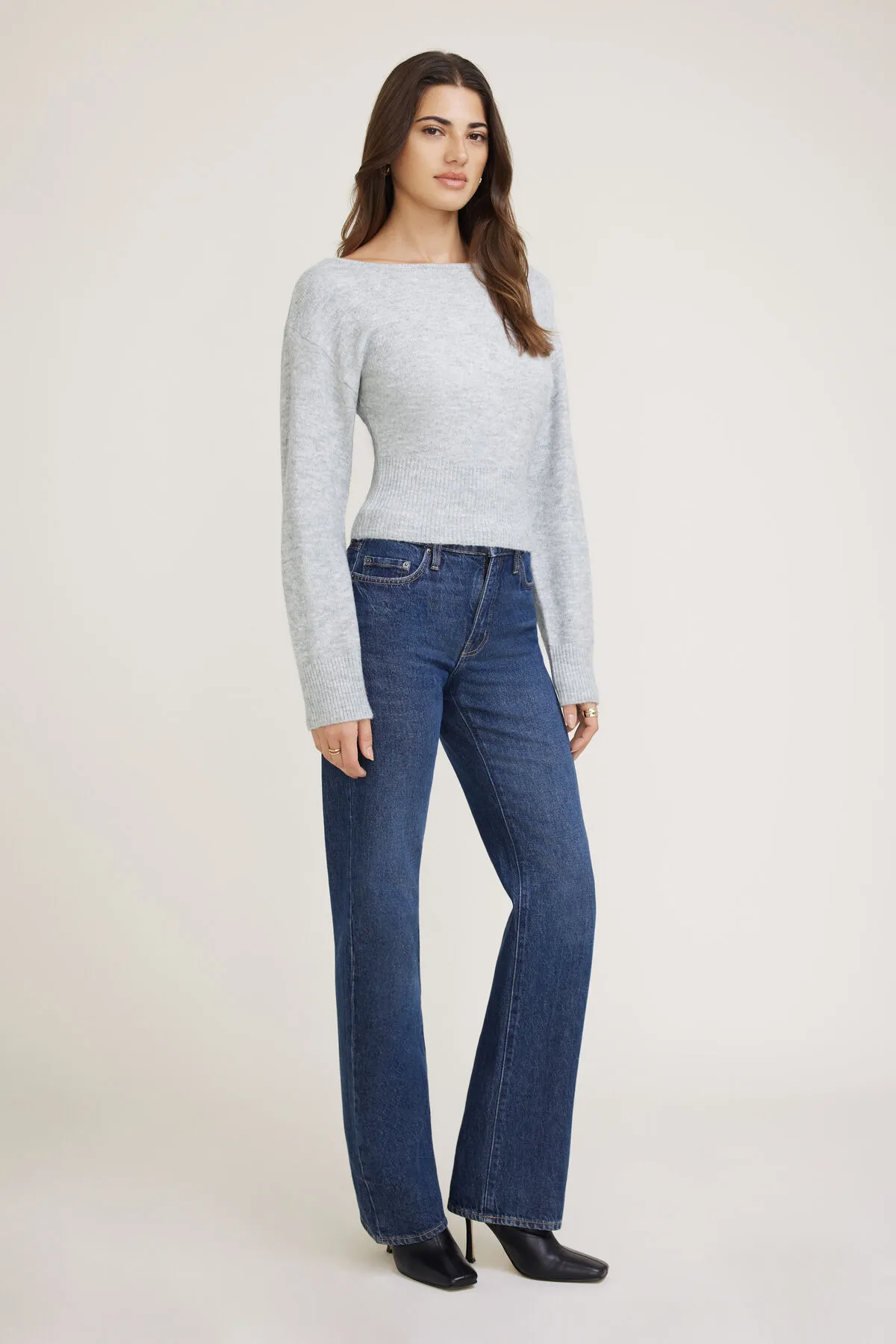 Juliet Cinched Boat Neck Sweater sold by Dynamite product image thumbnail 3