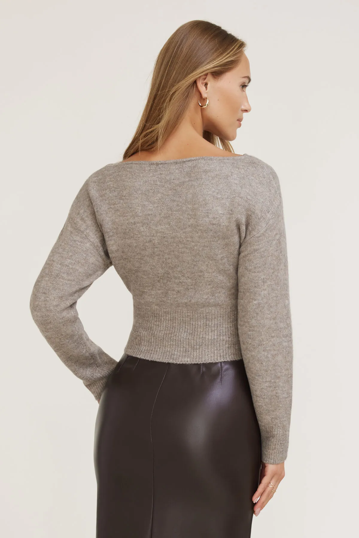 Juliet Cinched Boat Neck Sweater sold by Dynamite product image thumbnail 5