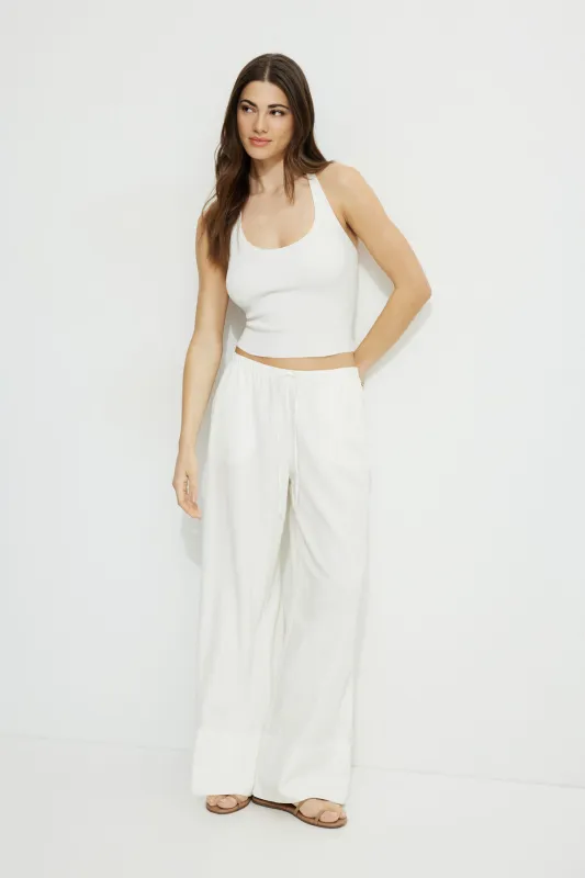 Leo Wide Leg Linen Pants sold by Dynamite