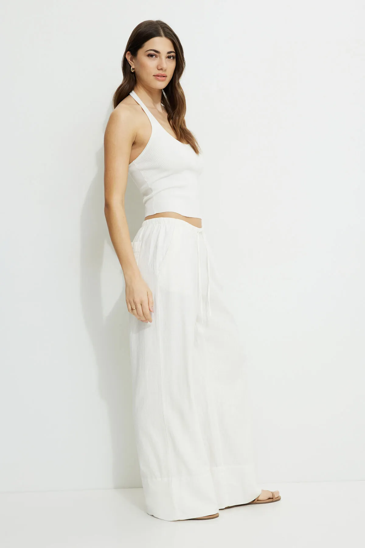 Leo Wide Leg Linen Pants sold by Dynamite product image thumbnail 2