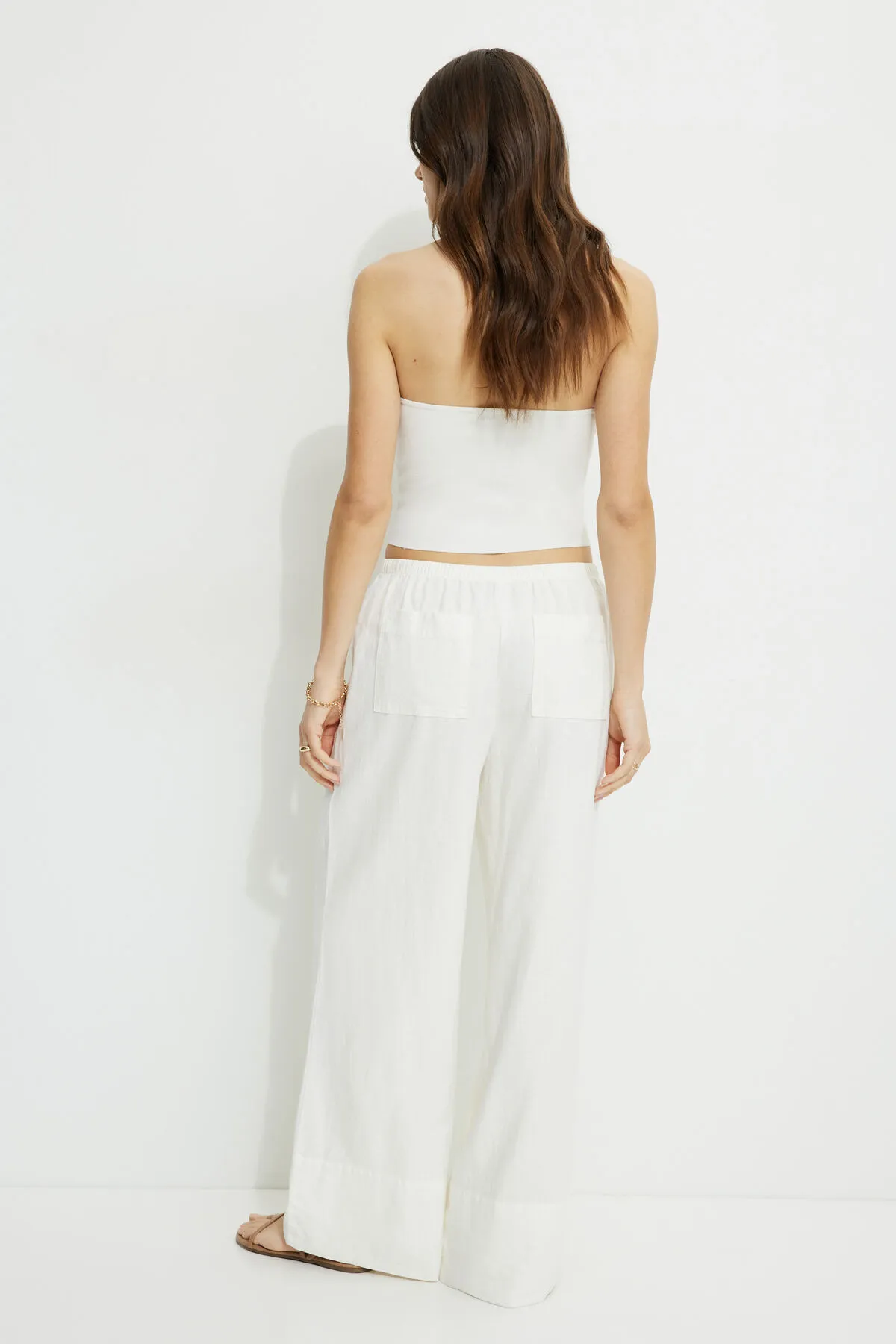 Leo Wide Leg Linen Pants sold by Dynamite product image thumbnail 5