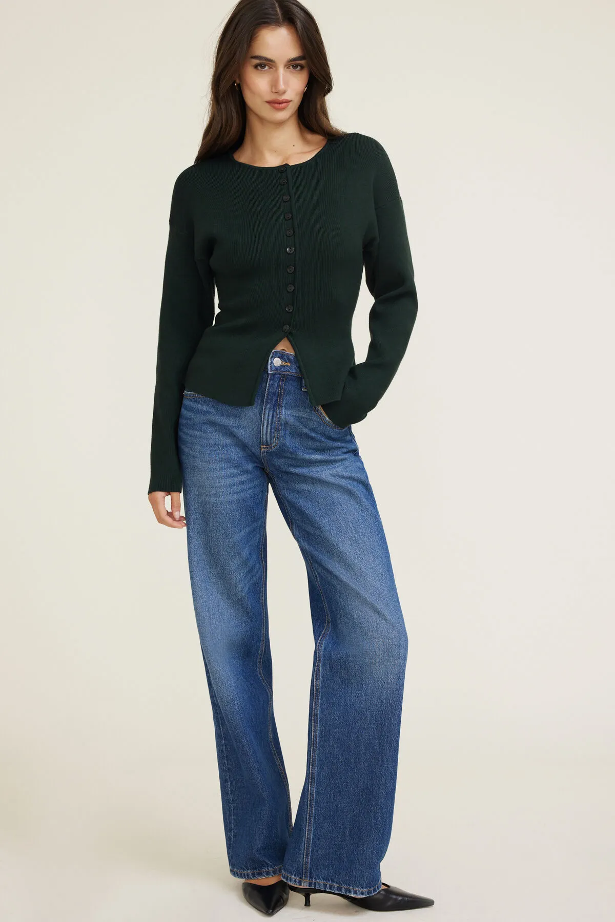 Fitted Drop Shoulder Cardigan sold by Dynamite product image thumbnail 2