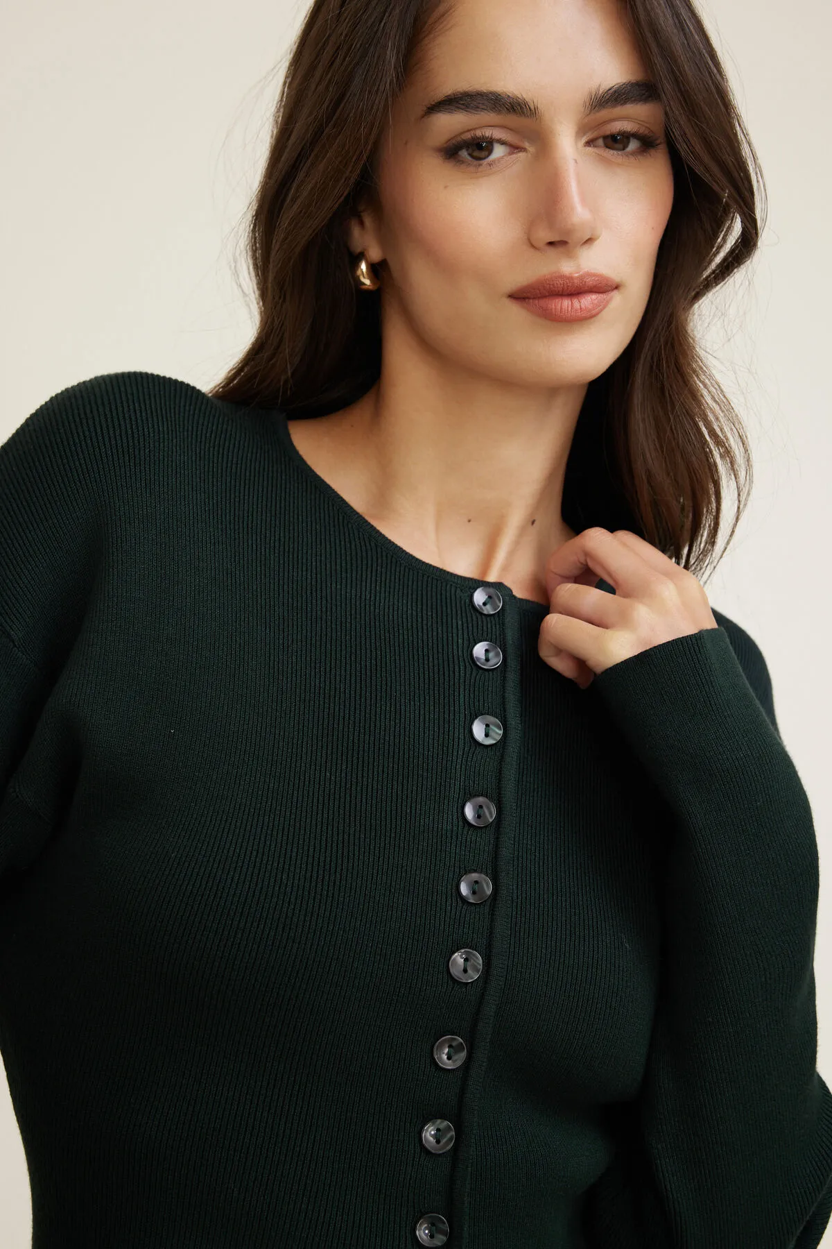 Fitted Drop Shoulder Cardigan sold by Dynamite product image thumbnail 4