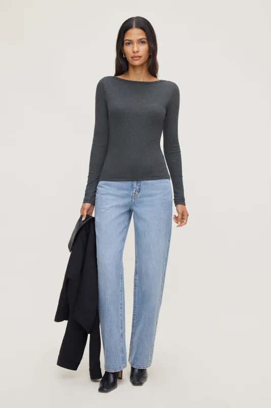 Nola Ribbed Long Sleeve T Shirt sold by Dynamite