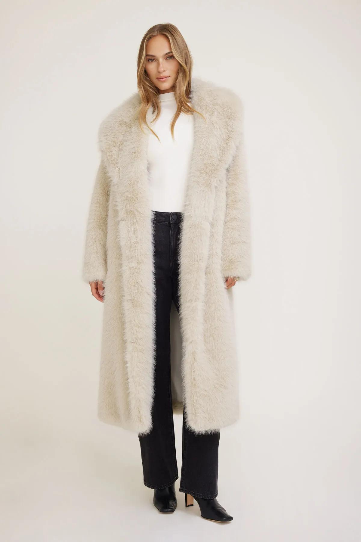 Faux Fur Maxi Coat sold by Dynamite