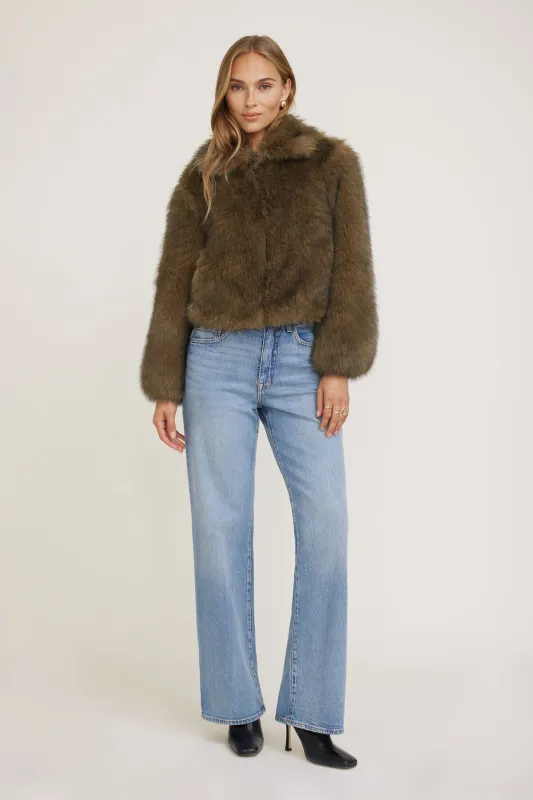 Zipped Faux Fur Jacket sold by Dynamite