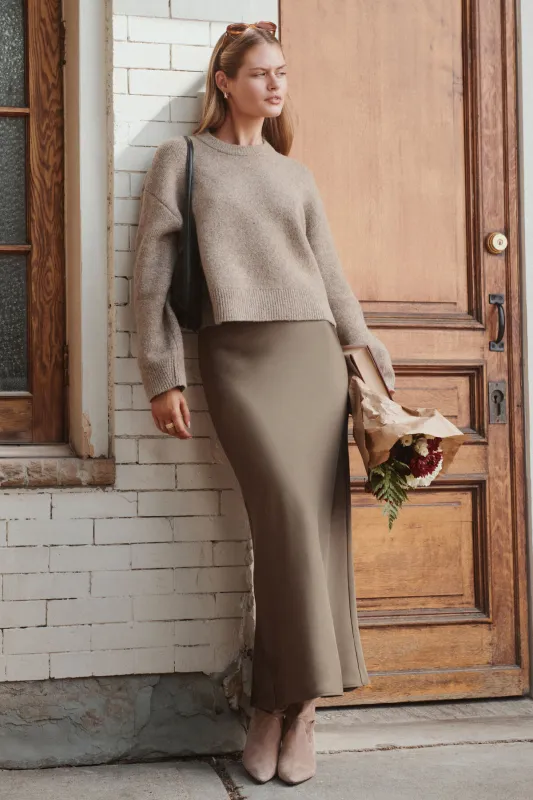 Satin Maxi Skirt sold by Dynamite
