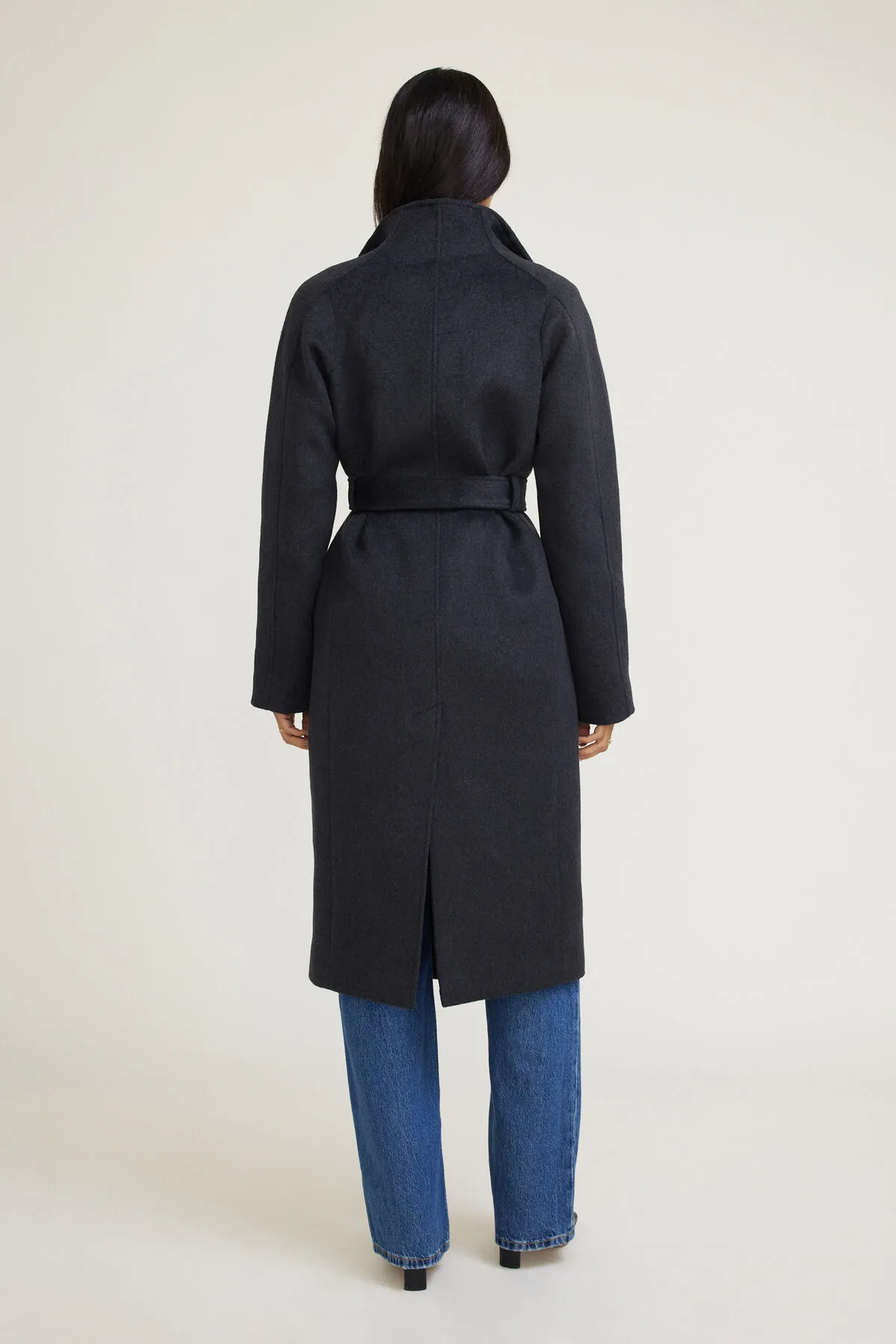 Belted Wool Wrap Coat sold by Dynamite product image thumbnail 2