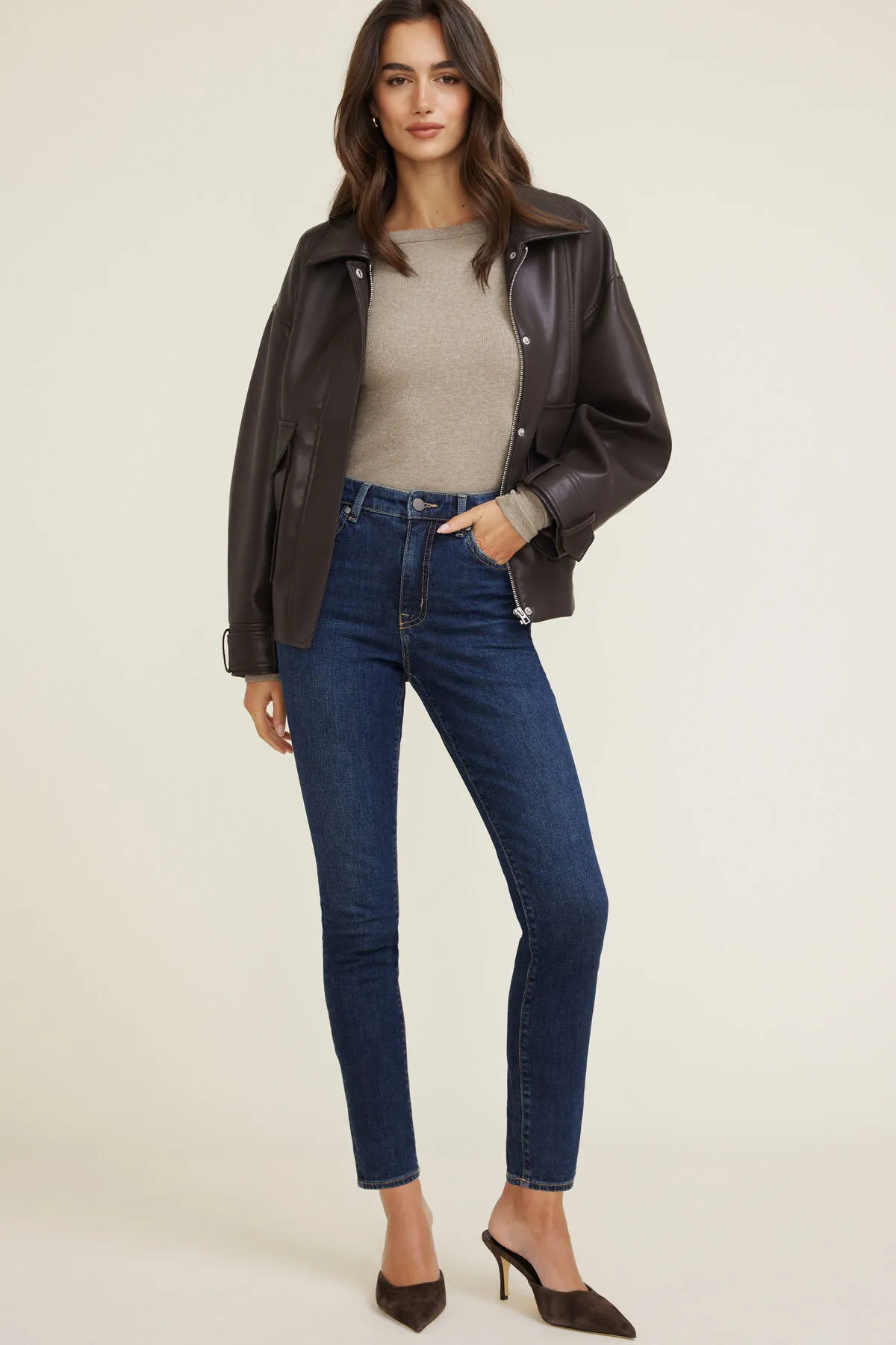 Goldie Stretch High Rise Skinny Leg Jeans sold by Dynamite product image thumbnail 4