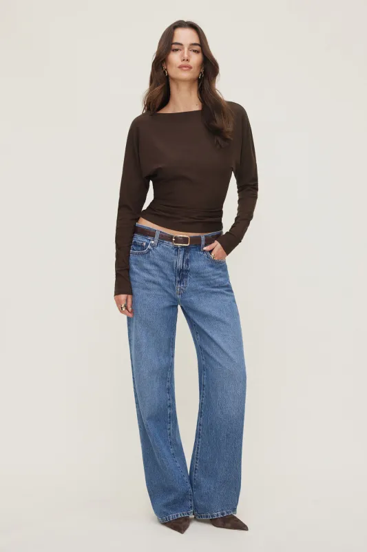 Mira Dolman Sleeve Top sold by Dynamite