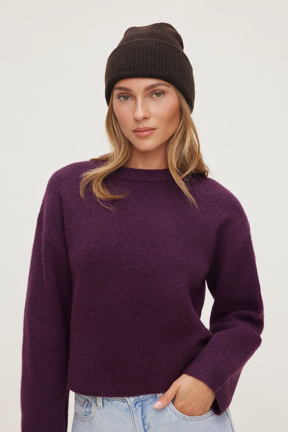 Foldover Knit Beanie sold by Dynamite product image thumbnail 2