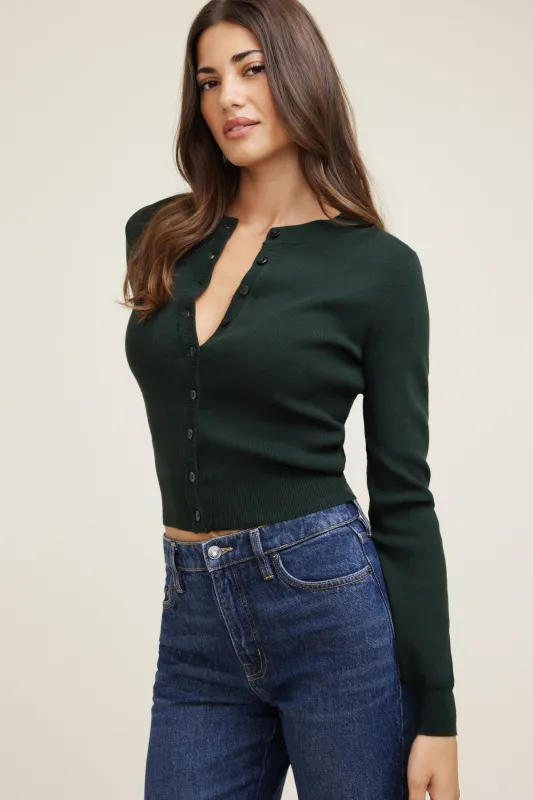 Rebecca Crewneck Cardigan sold by Dynamite