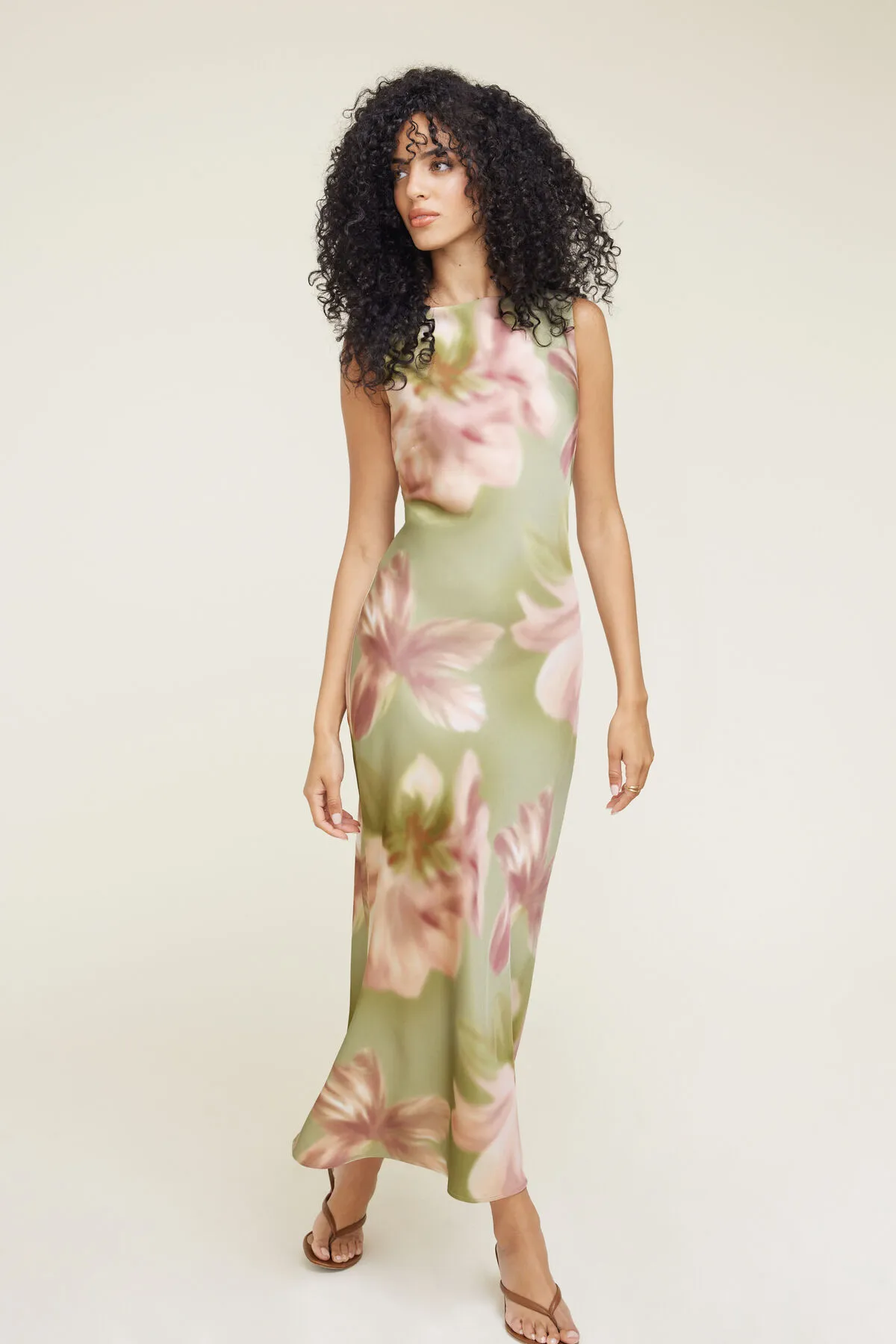 Liora Satin Maxi Slip Dress sold by Dynamite