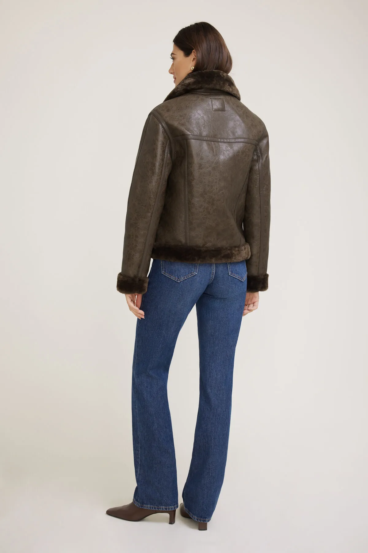 Faux Shearling Aviator Jacket sold by Dynamite product image thumbnail 2