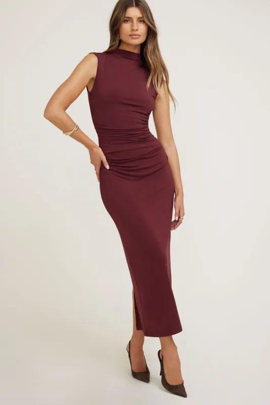 Bria Sculpt Mock Neck Maxi Dress sold by Dynamite