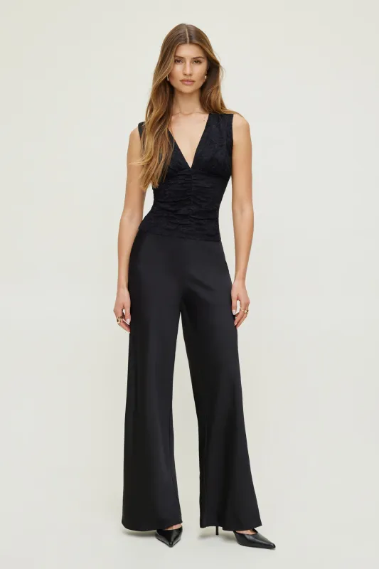 Shirred Lace Tank Top sold by Dynamite