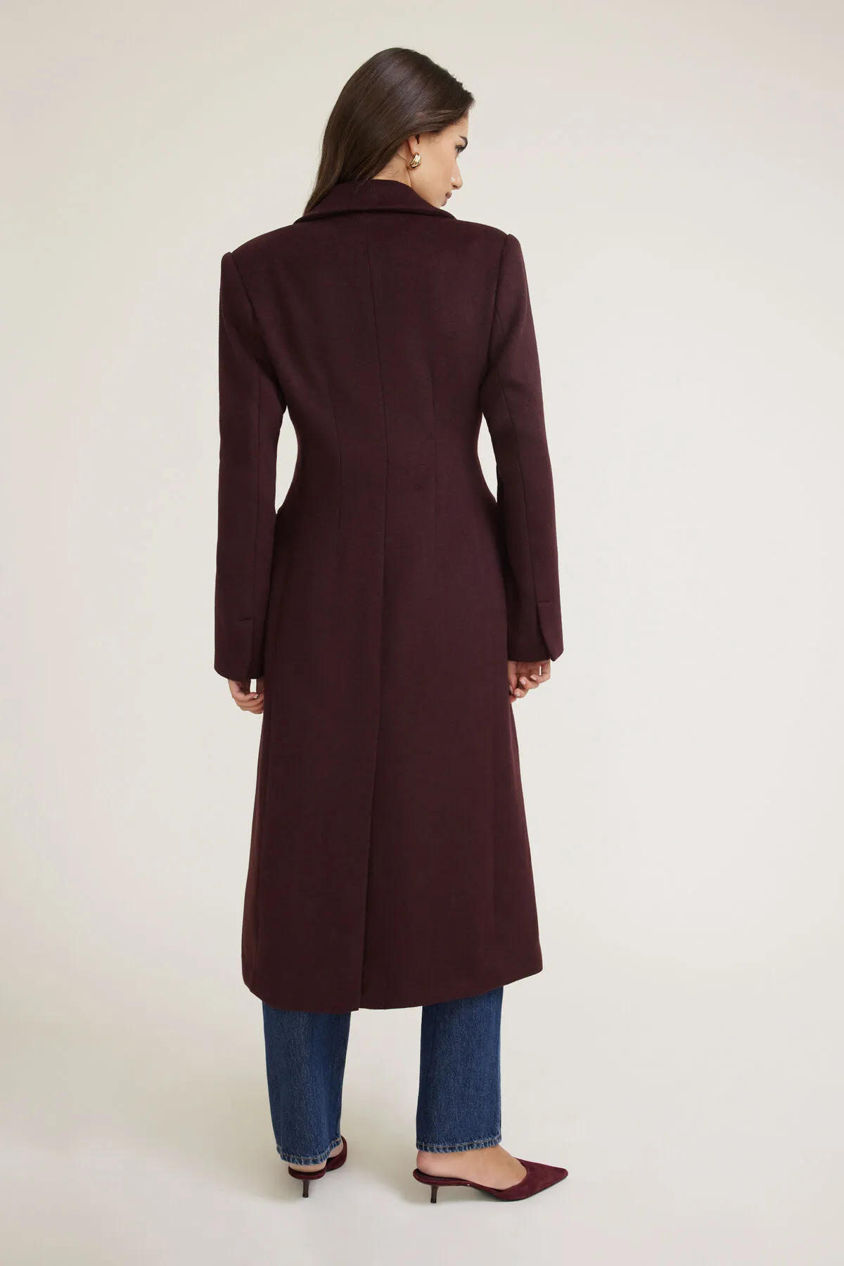 Cinched Wool Coat sold by Dynamite product image thumbnail 2