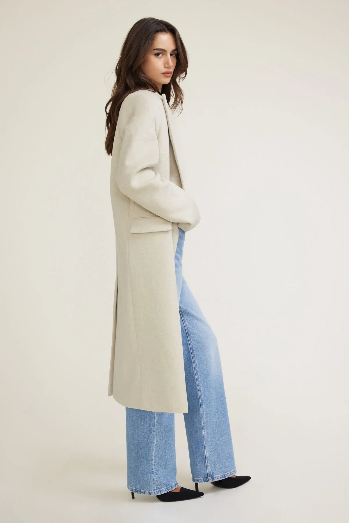 Double Breasted Wool Coat sold by Dynamite product image thumbnail 5