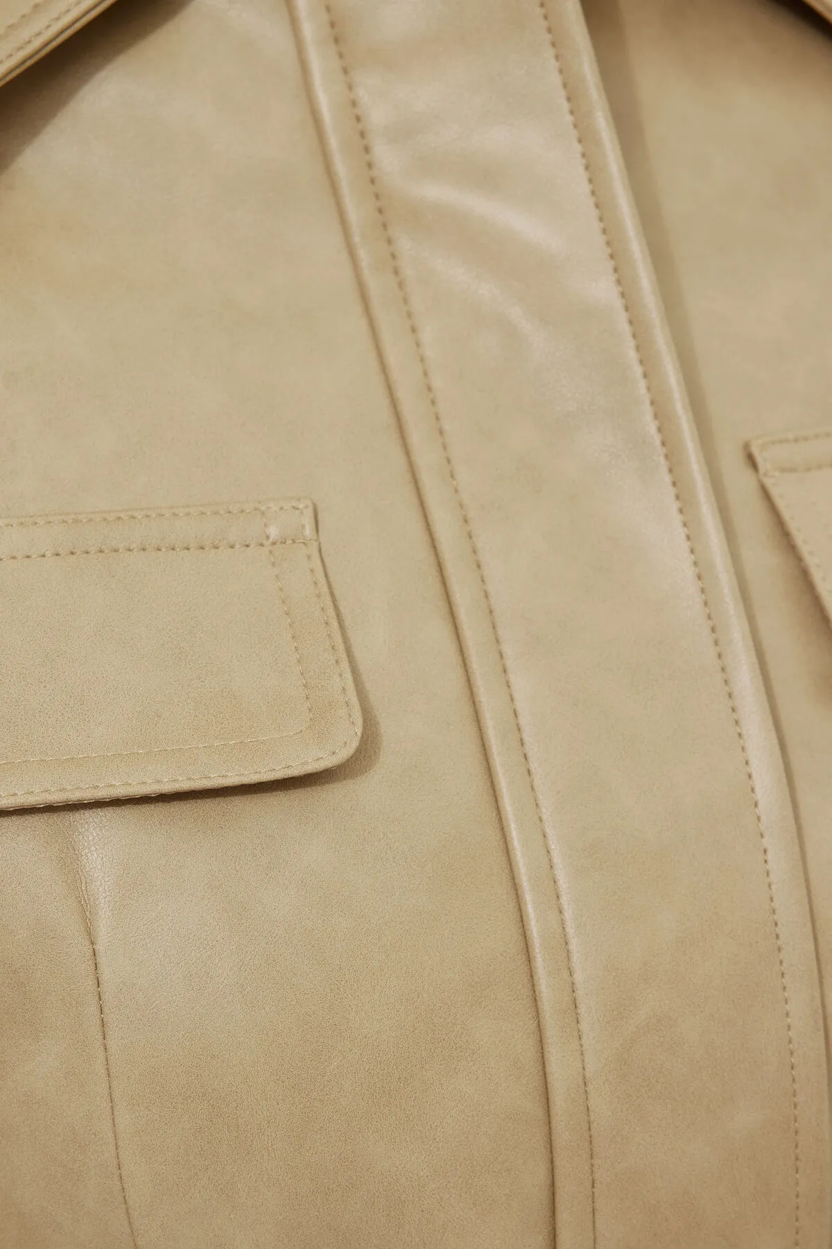 Belted Faux Leather Jacket sold by Dynamite product image thumbnail 5