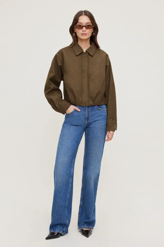 Balloon Faux Suede Jacket sold by Dynamite