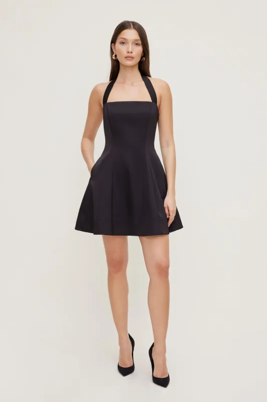 Amaya Satin Halter Mini Dress sold by Dynamite