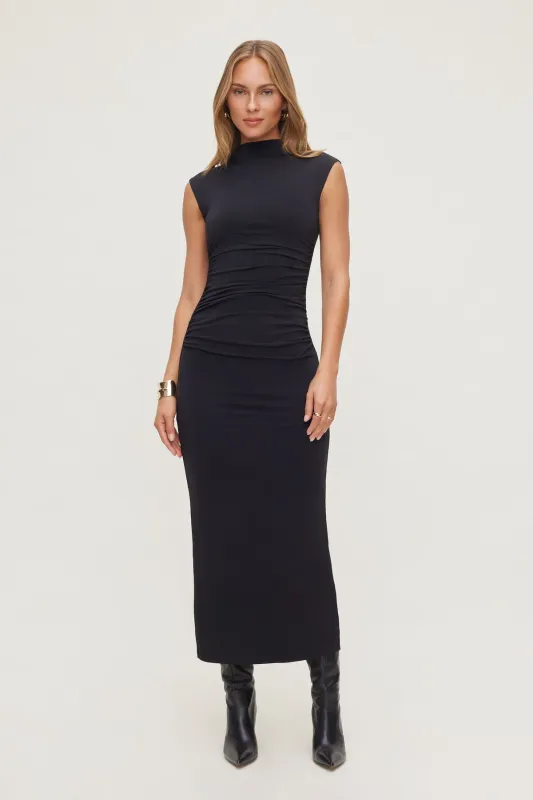 Bria Sculpt Mock Neck Maxi Dress sold by Dynamite