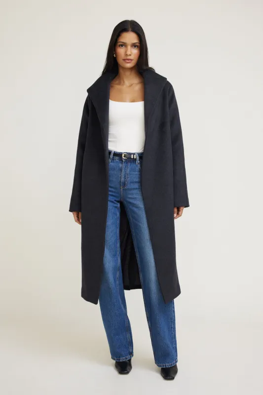 Belted Wool Wrap Coat sold by Dynamite