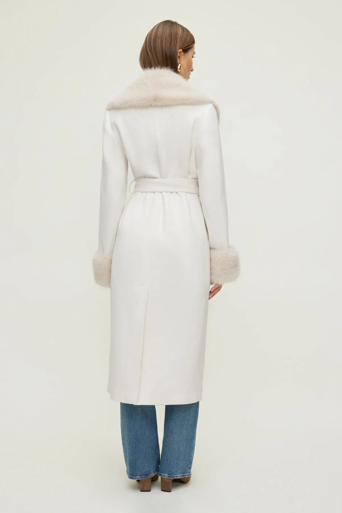 Faux Fur Trim Wool Coat sold by Dynamite product image thumbnail 2