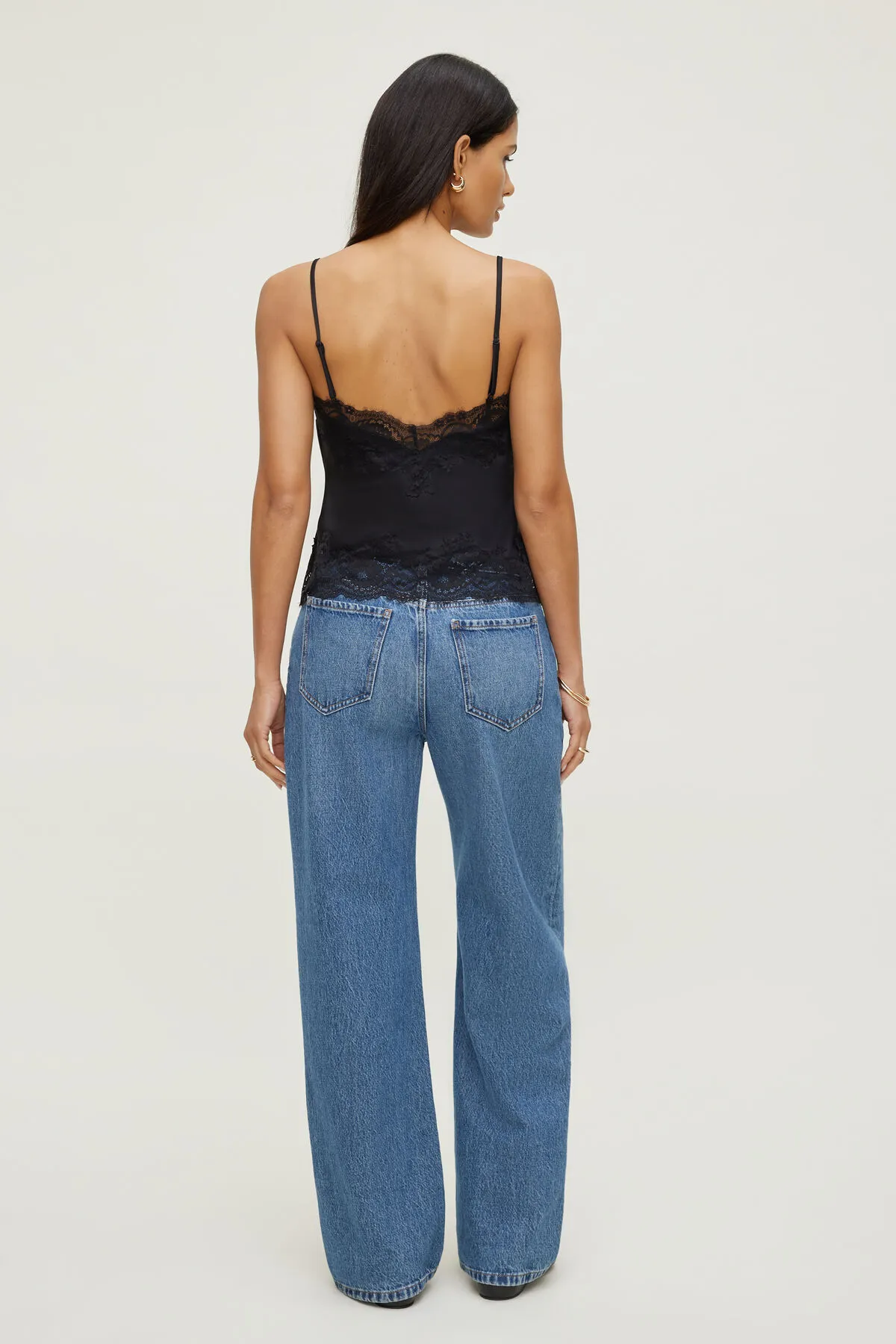 Lace Trim Satin Cami Top sold by Dynamite product image thumbnail 2