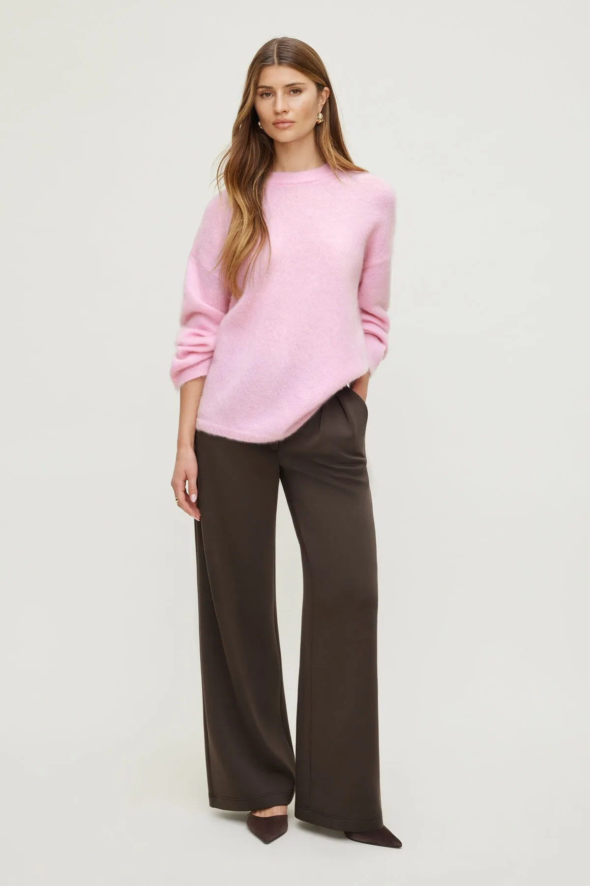 Premium Hairy Mohair Wide Sleeve Sweater sold by Dynamite