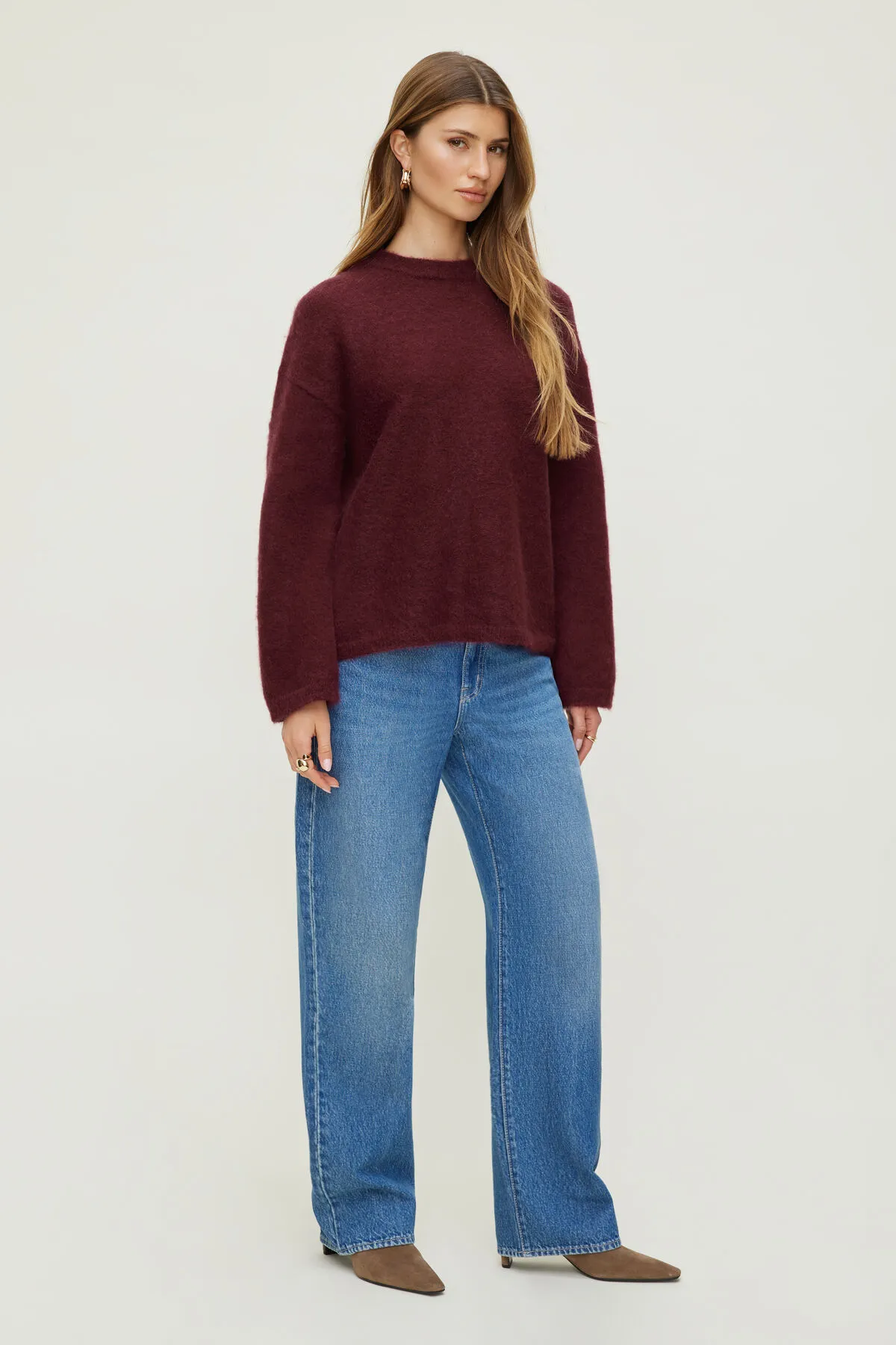 Premium Hairy Mohair Wide Sleeve Sweater sold by Dynamite product image thumbnail 3