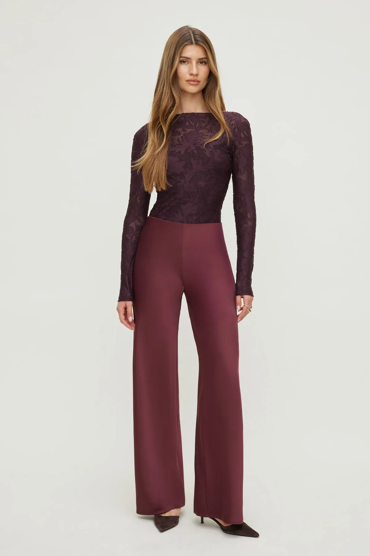 Wide Leg Satin Pants sold by Dynamite