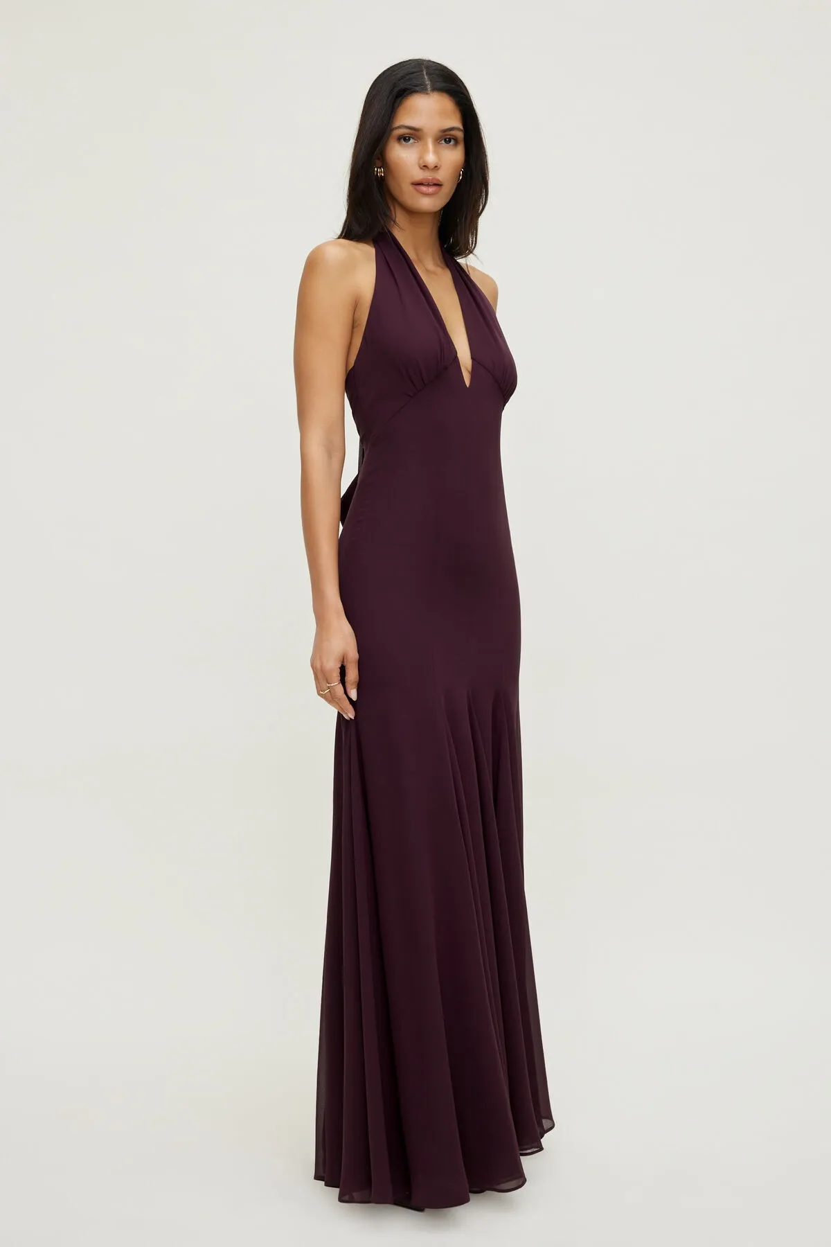 Plunging Flared Maxi Dress sold by Dynamite product image thumbnail 3