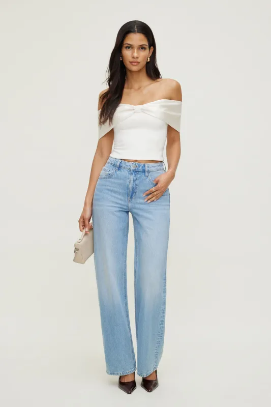 Satin Bow Tube Top sold by Dynamite