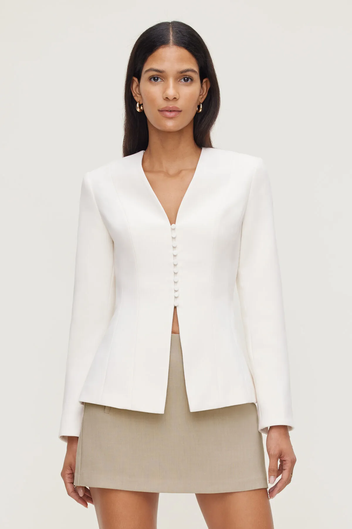 Plunge Small Button Blazer sold by Dynamite product image thumbnail 4